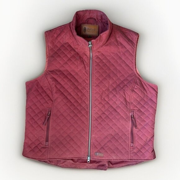 Outback Trading Company Women's Oilskin Quilted Vest Rust Size 2X Waterproof - Picture 1 of 12